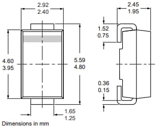 Technische Zeichnung - Nexperia US1M Ultraschneller Recovery-Gleichrichter